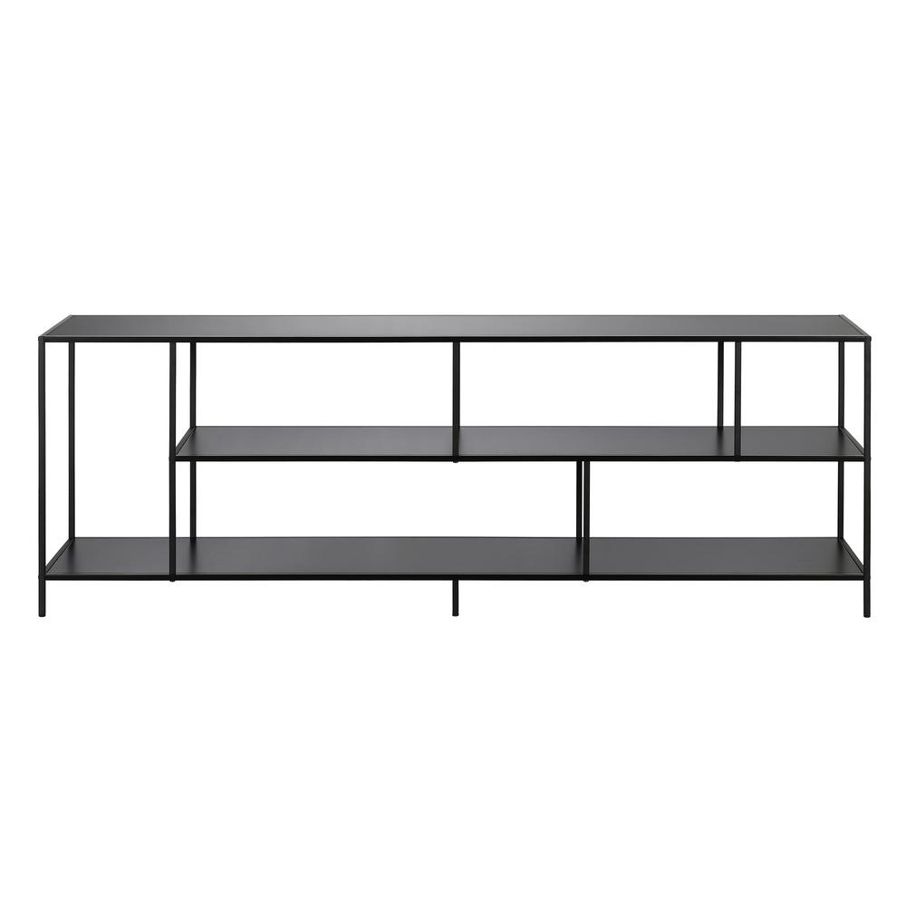 70" Black Metal Open shelving TV Stand. Picture 3
