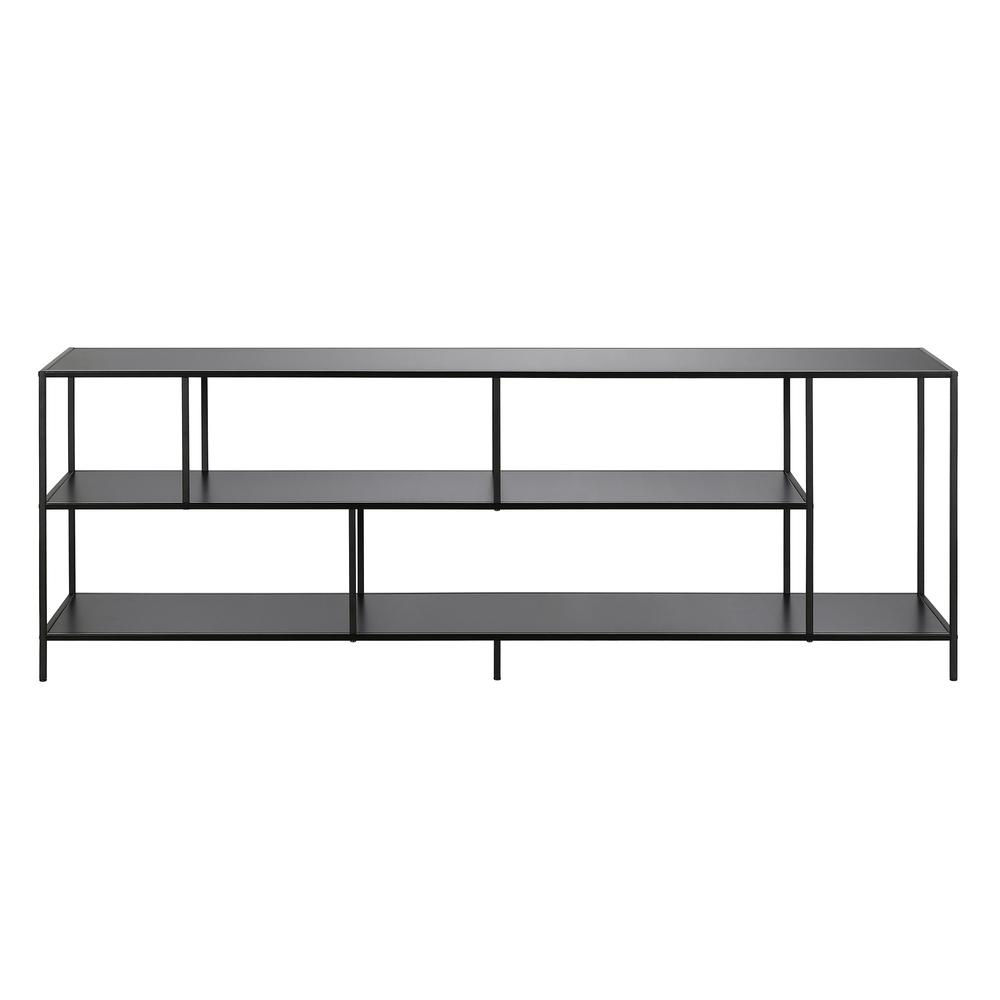 70" Black Metal Open shelving TV Stand. Picture 5