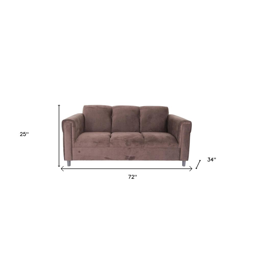 Two Piece Dark Brown Five Person Seating Set. Picture 7