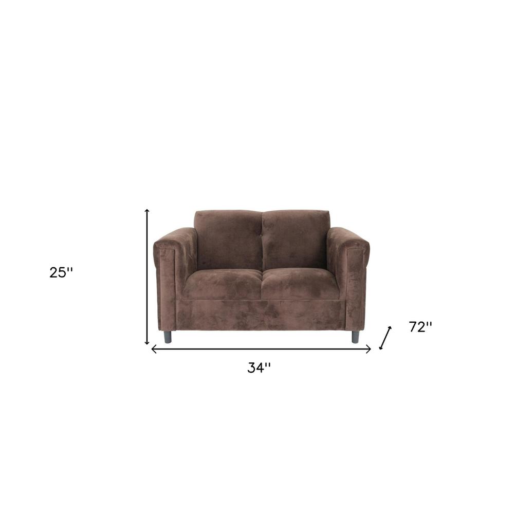 Two Piece Dark Brown Five Person Seating Set. Picture 8