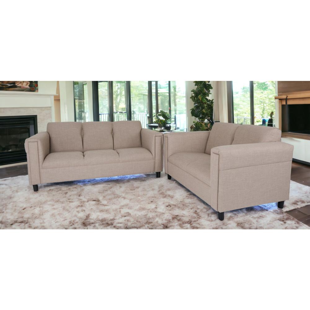 Two Piece Deep Taupe Five Person Seating Set. Picture 2