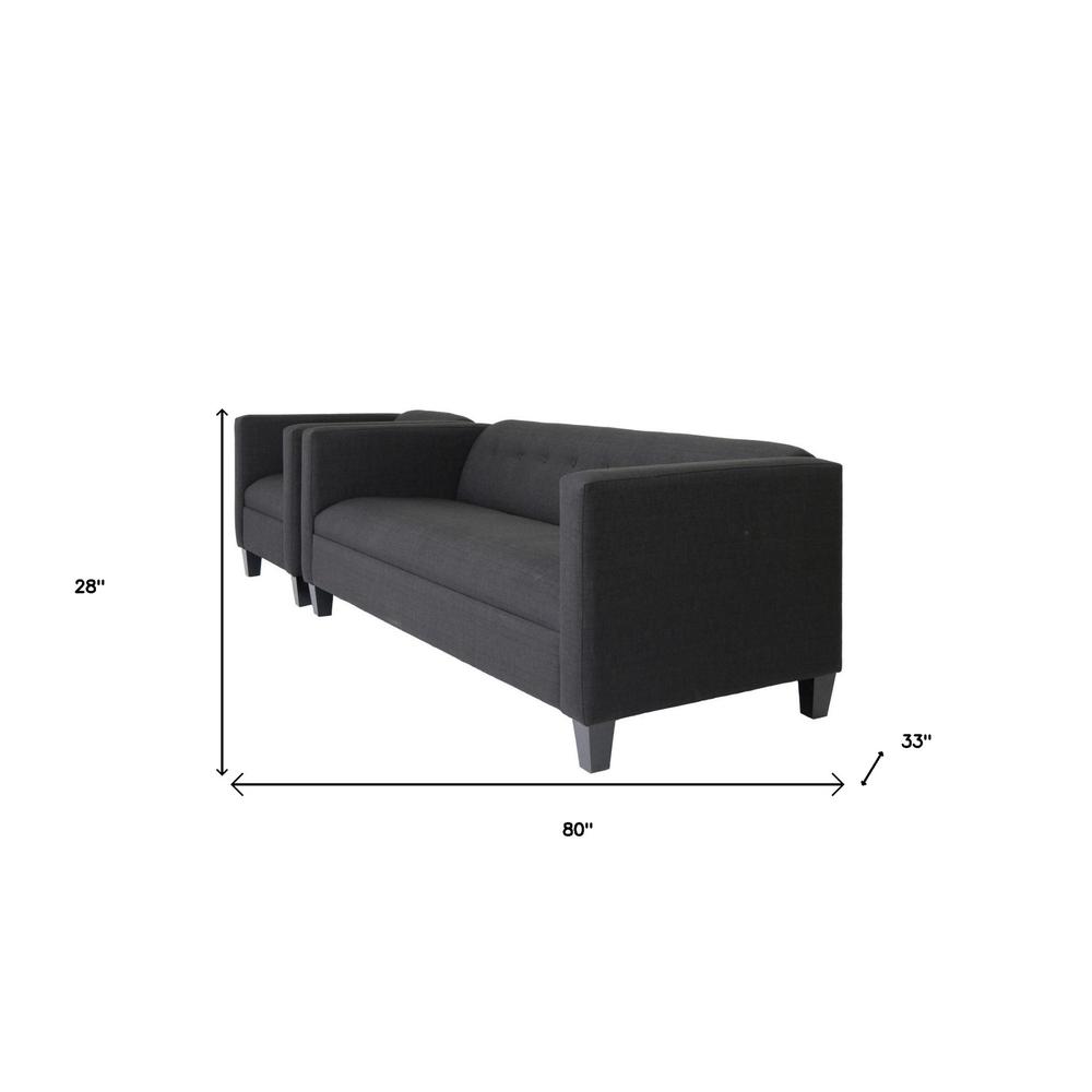 Two Piece Black Four Person Seating Set. Picture 6