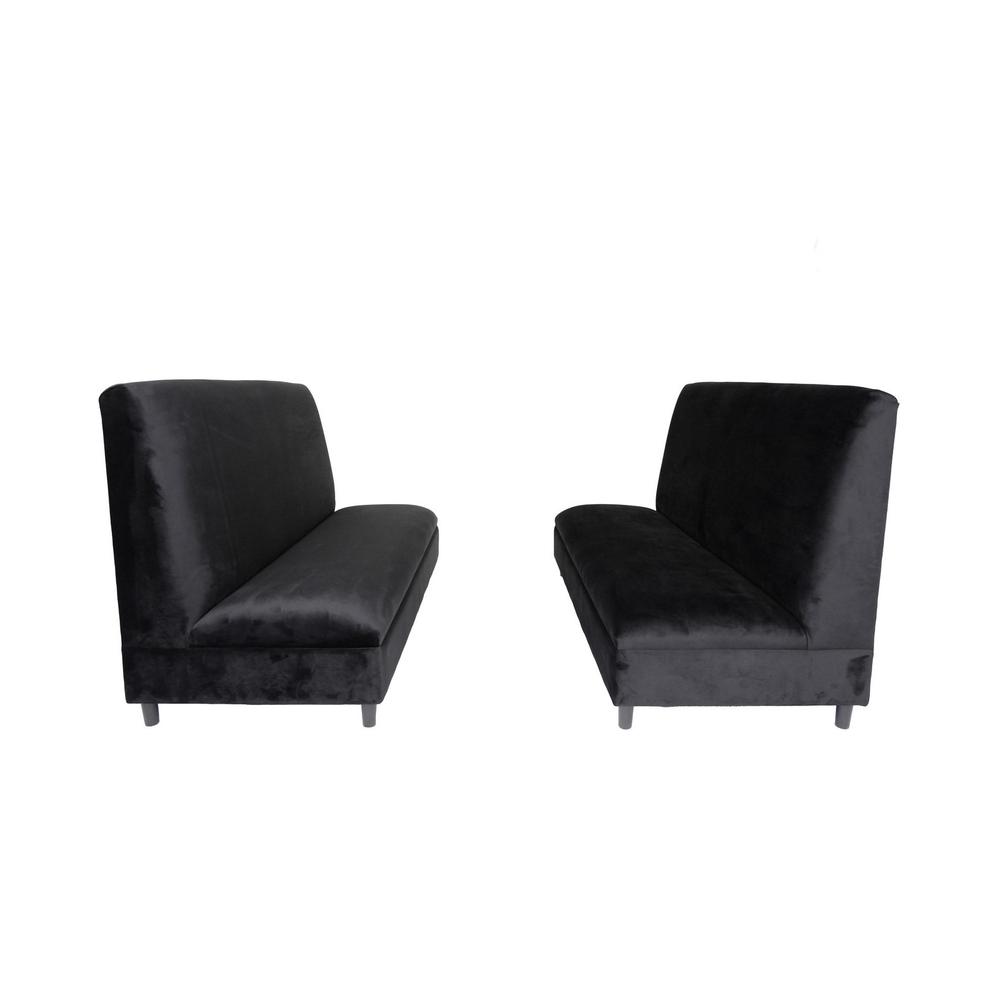 Two Piece Black Seating Set. Picture 3
