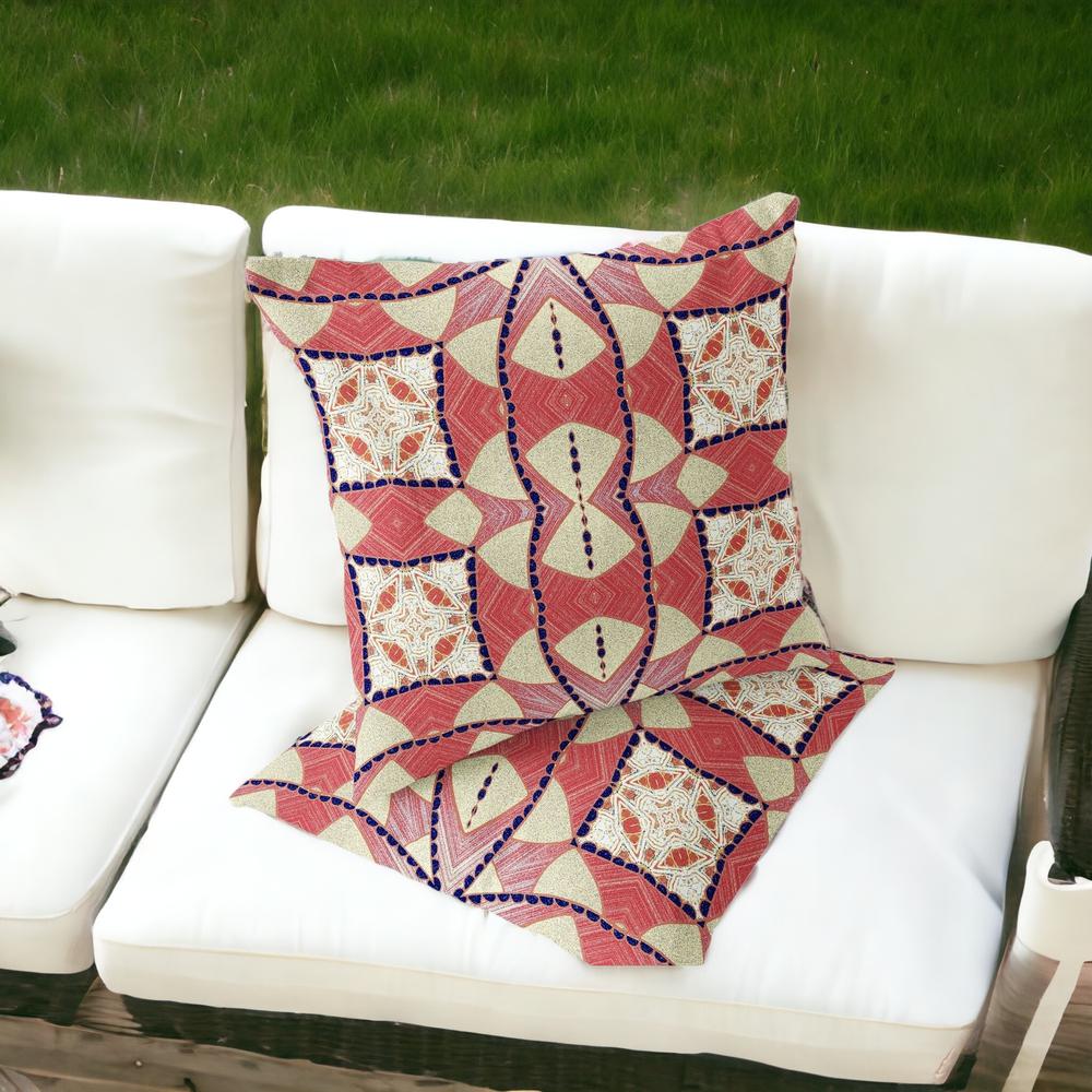 Yellow, White Blown Seam Eclectic Indoor Outdoor Throw Pillow. Picture 2