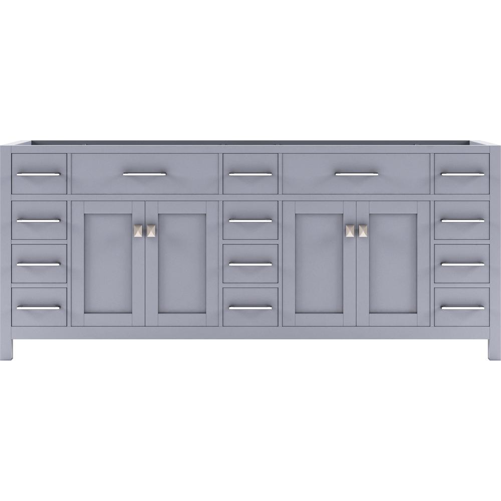 Caroline Parkway 78" Double Cabinet in Gray MD-2178-CAB-GR. Picture 3