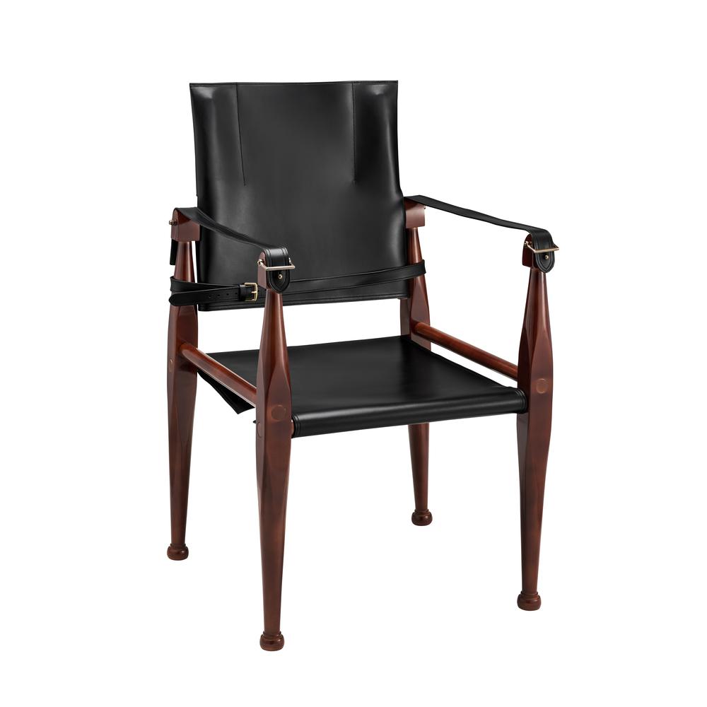 Bridle Leather Campaign Chair. Picture 3