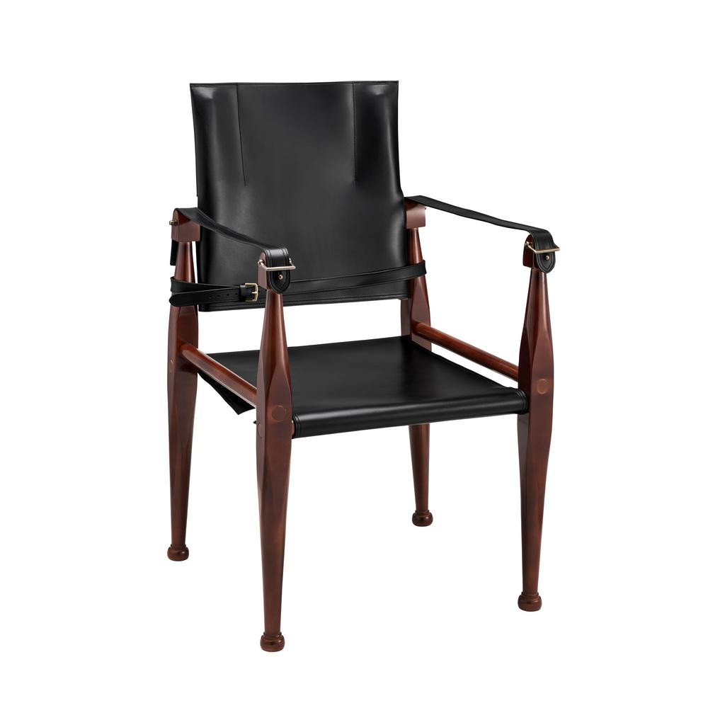 Bridle Leather Campaign Chair. Picture 2