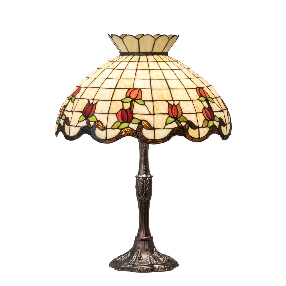 26" High Roseborder Table Lamp. Picture 1