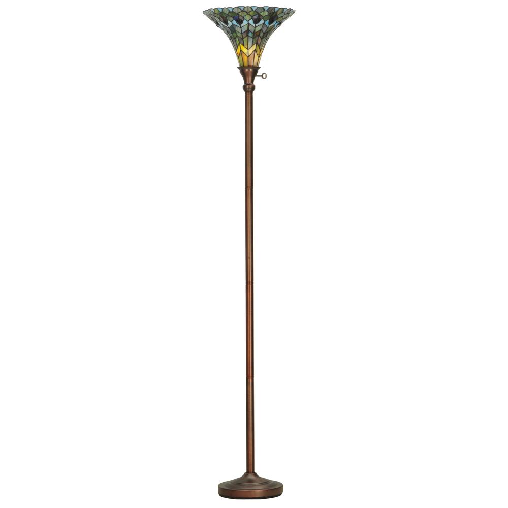 17"H Tiffany Dragonfly w/Tiffany Mosaic Base Table Lamp. Picture 1