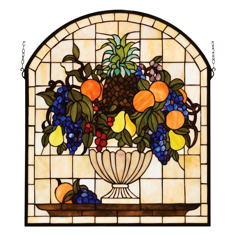 25"W X 29"H Fruitbowl Stained Glass Window. Picture 1