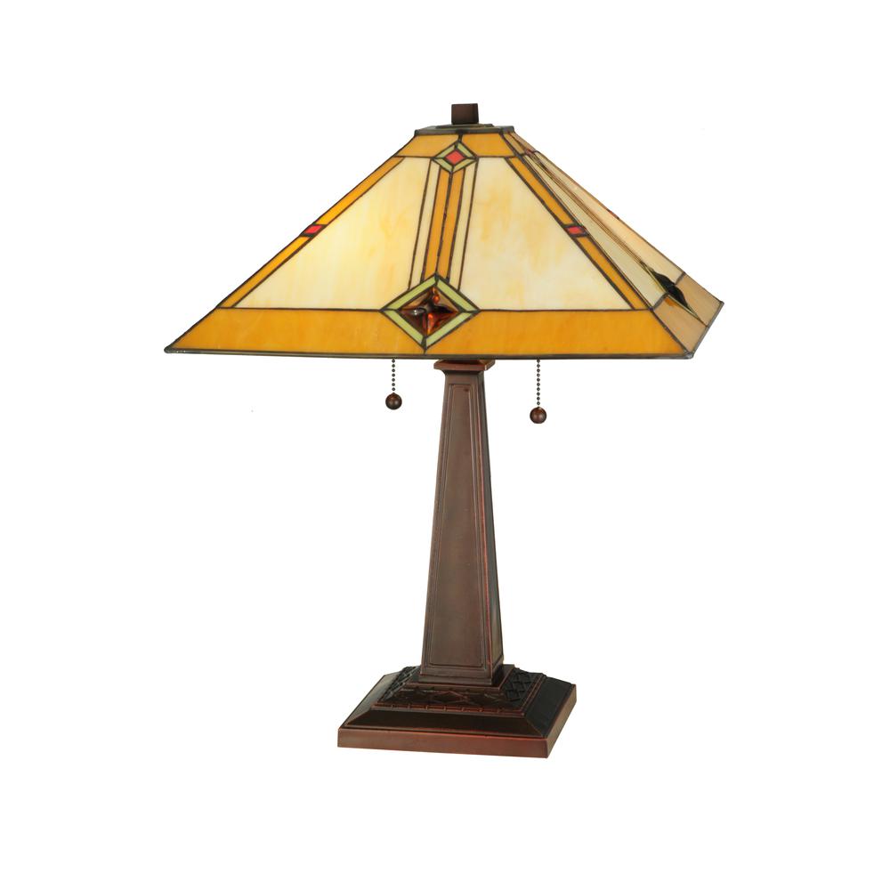 22"H Diamond Mission Table Lamp. Picture 1