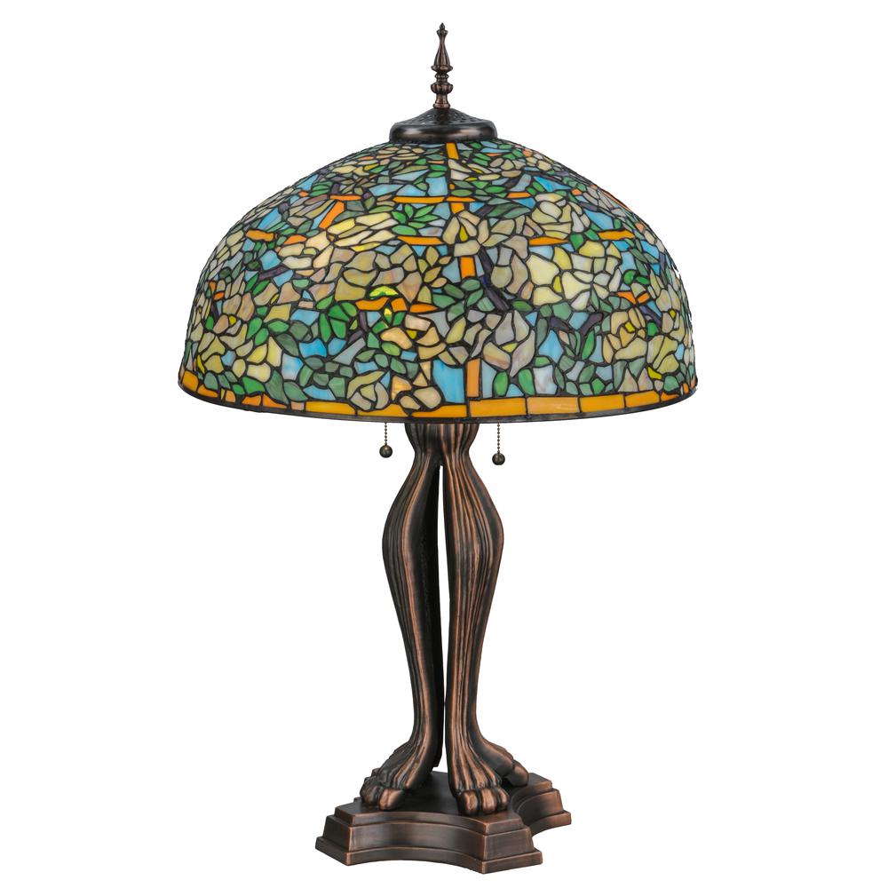 36" High Tiffany Laburnum Trellis Table Lamp. Picture 1