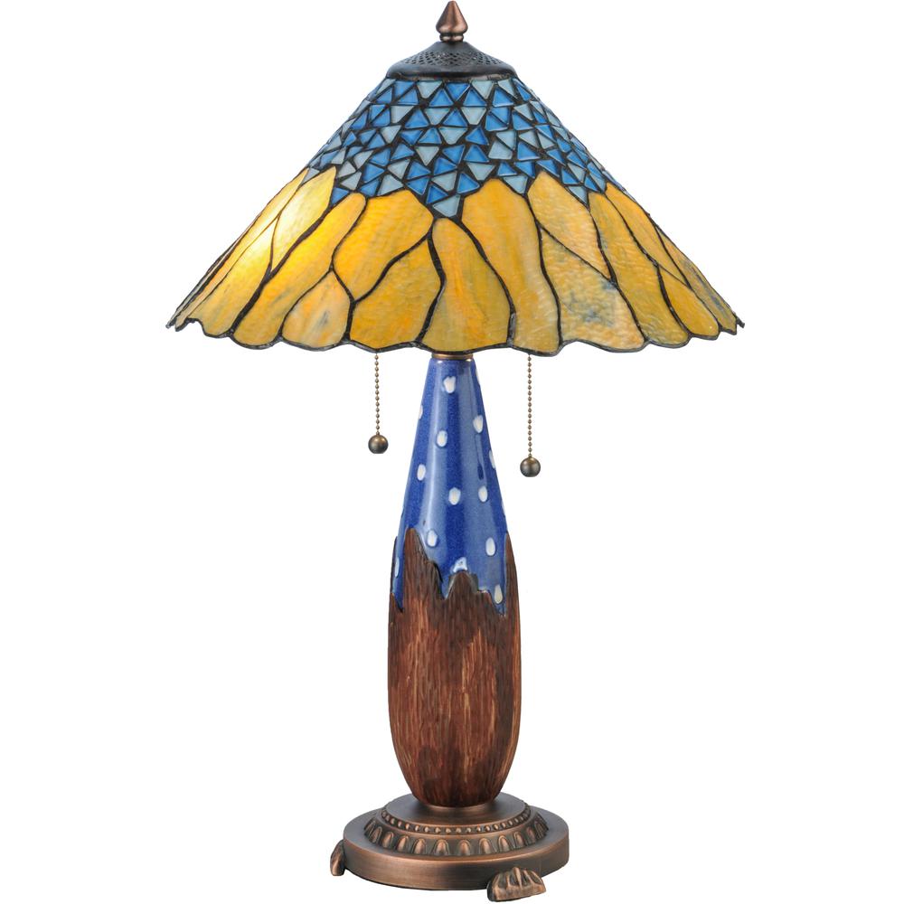 24.5"H Cristal Azul Table Lamp. Picture 1