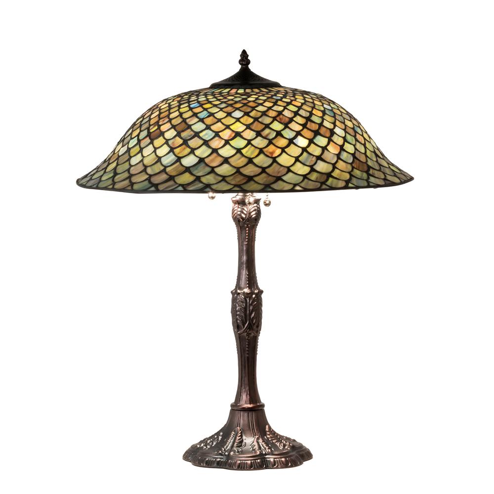 26" High Tiffany Fishscale Table Lamp. Picture 1
