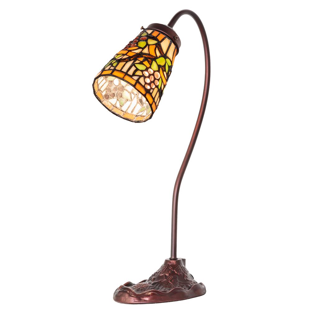 18" High Jeweled Grape Gooseneck Accent Lamp. Picture 1