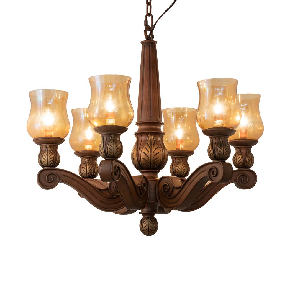 30" Wide Kendall 6 Light Chandelier. Picture 1