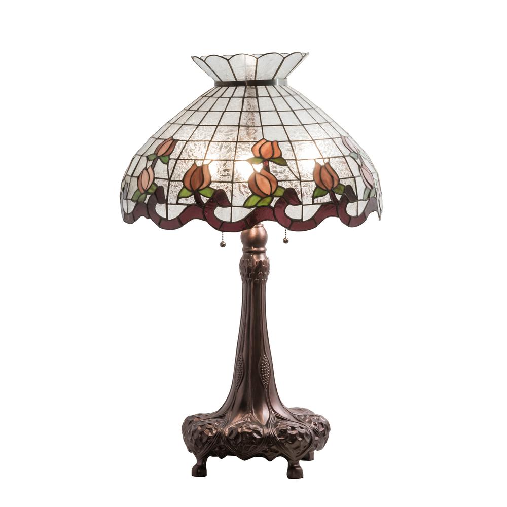 33" High Roseborder Table Lamp. Picture 1