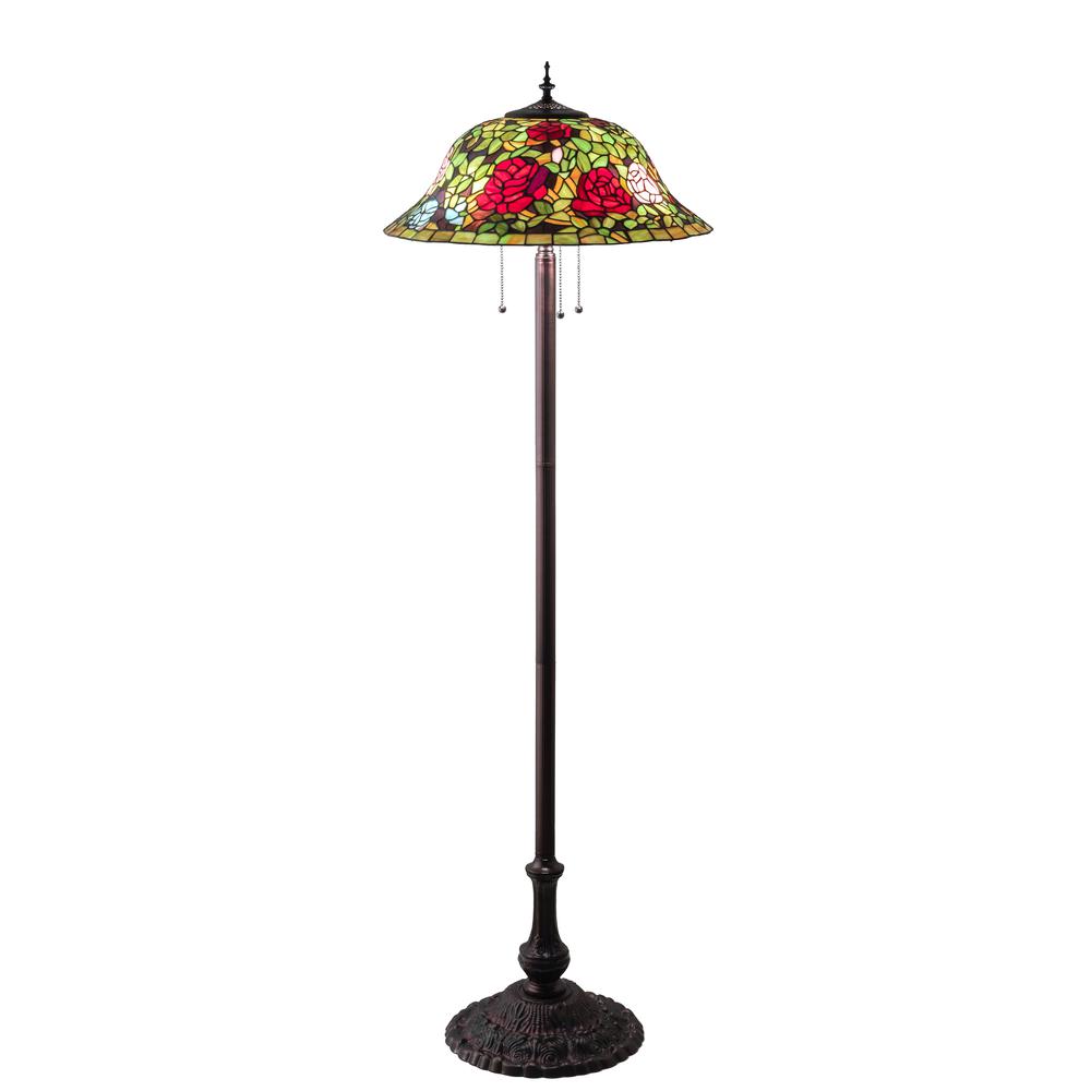 62" High Tiffany Rosebush Floor Lamp. Picture 1