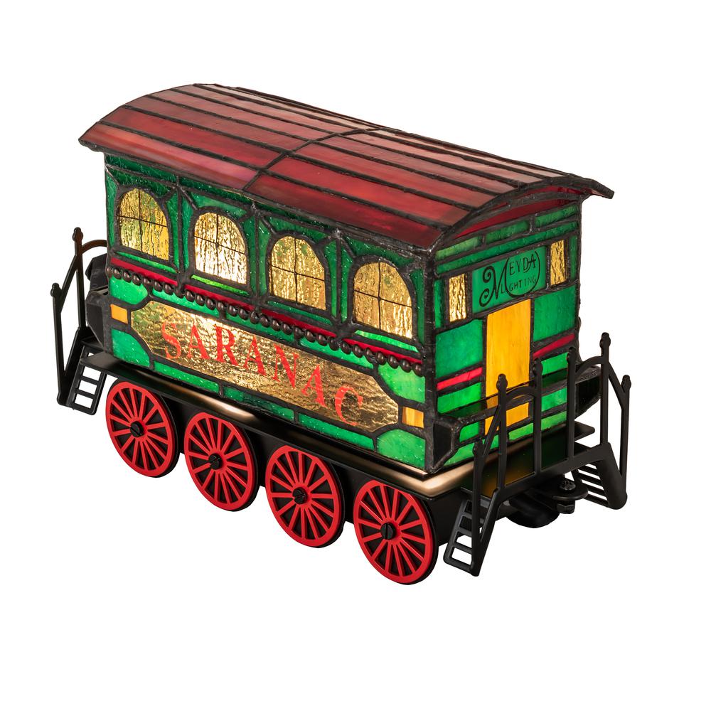 10.5" Long Train Carriage Lighted Sculpture. Picture 1