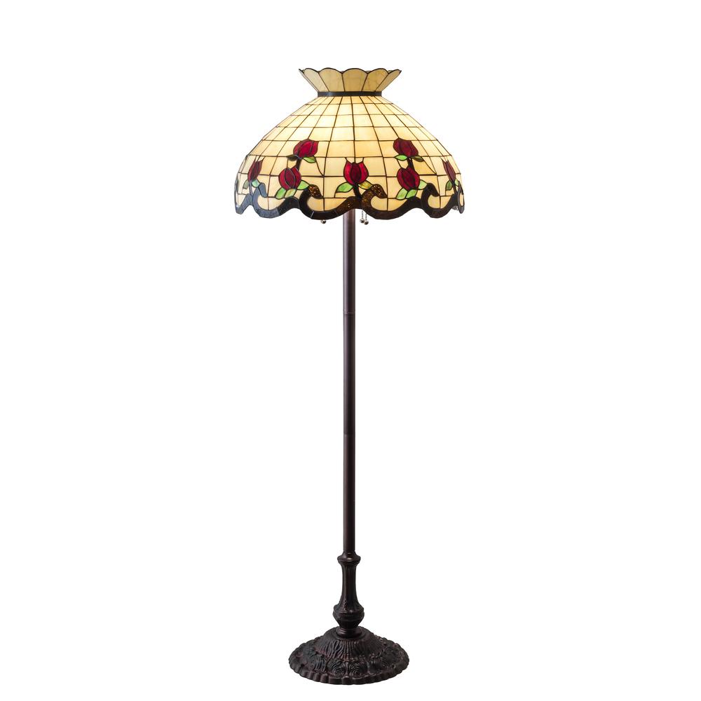 62" High Roseborder Floor Lamp. Picture 1