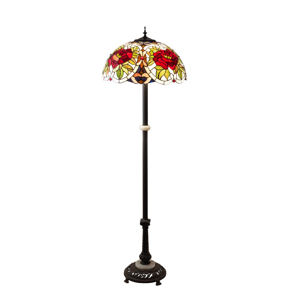 62" High Renaissance Rose Floor Lamp. Picture 1