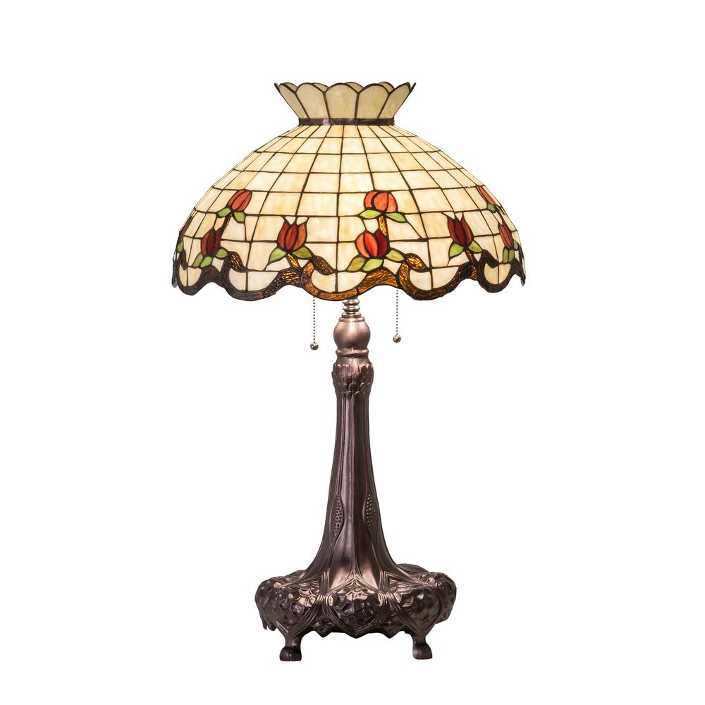 33" High Roseborder Table Lamp. Picture 1