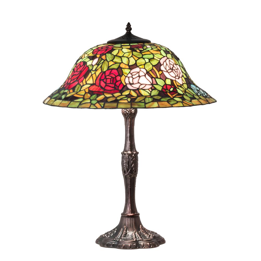 26" High Tiffany Rosebush Table Lamp. Picture 1
