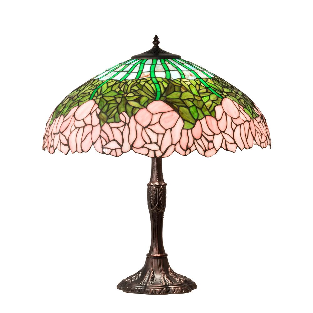 26" High Tiffany Cabbage Rose Table Lamp. Picture 1
