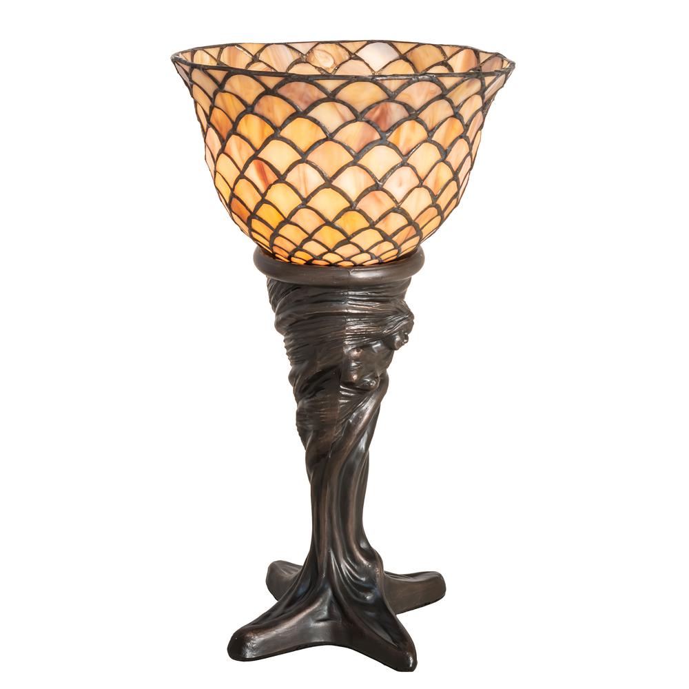 15" High Tiffany Fishscale Mini Lamp. Picture 1