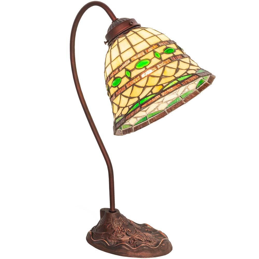18" Wide Tiffany Roman Desk Lamp. Picture 1