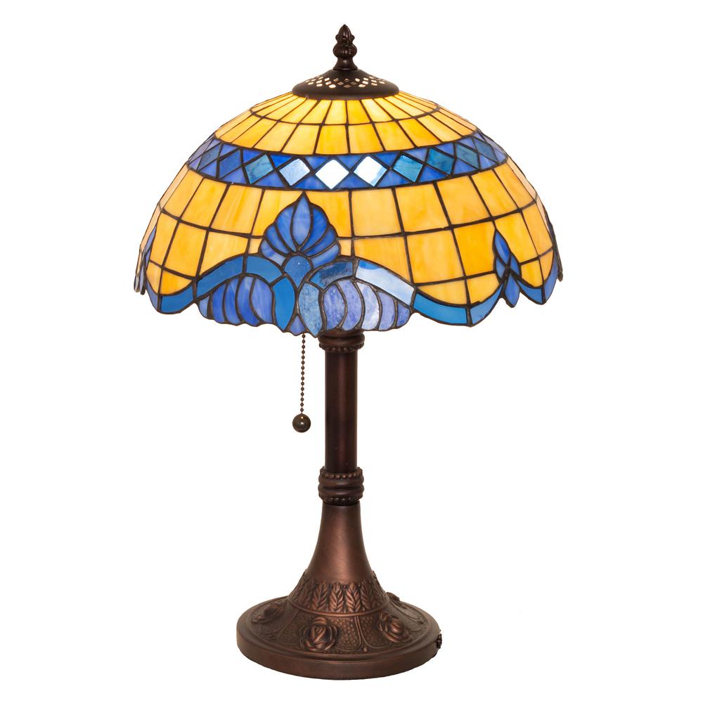 17" High Baroque Accent Lamp. Picture 1