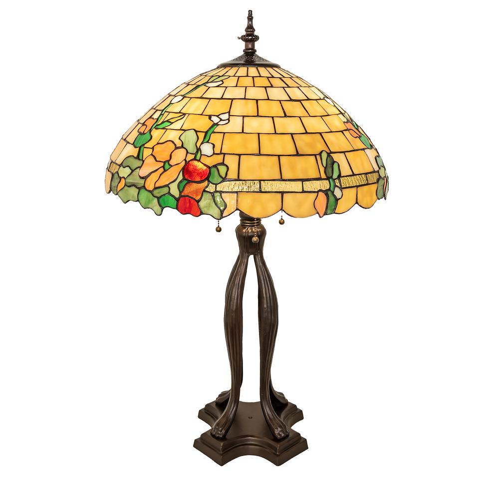 33" High Duffner & Kimberly Hollyhock Table Lamp. Picture 1