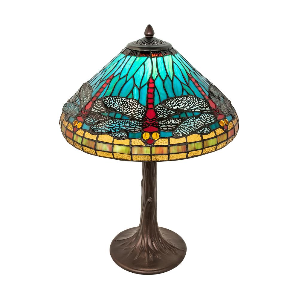23" High Tiffany Dragonfly Table Lamp. Picture 1