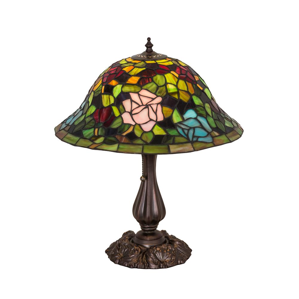 18.5"H Tiffany Rosebush Table Lamp. Picture 1