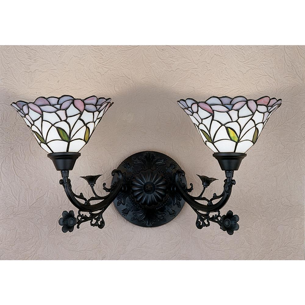 12.5" Wide Daffodil Bell 2 Light Wall Sconce. Picture 2