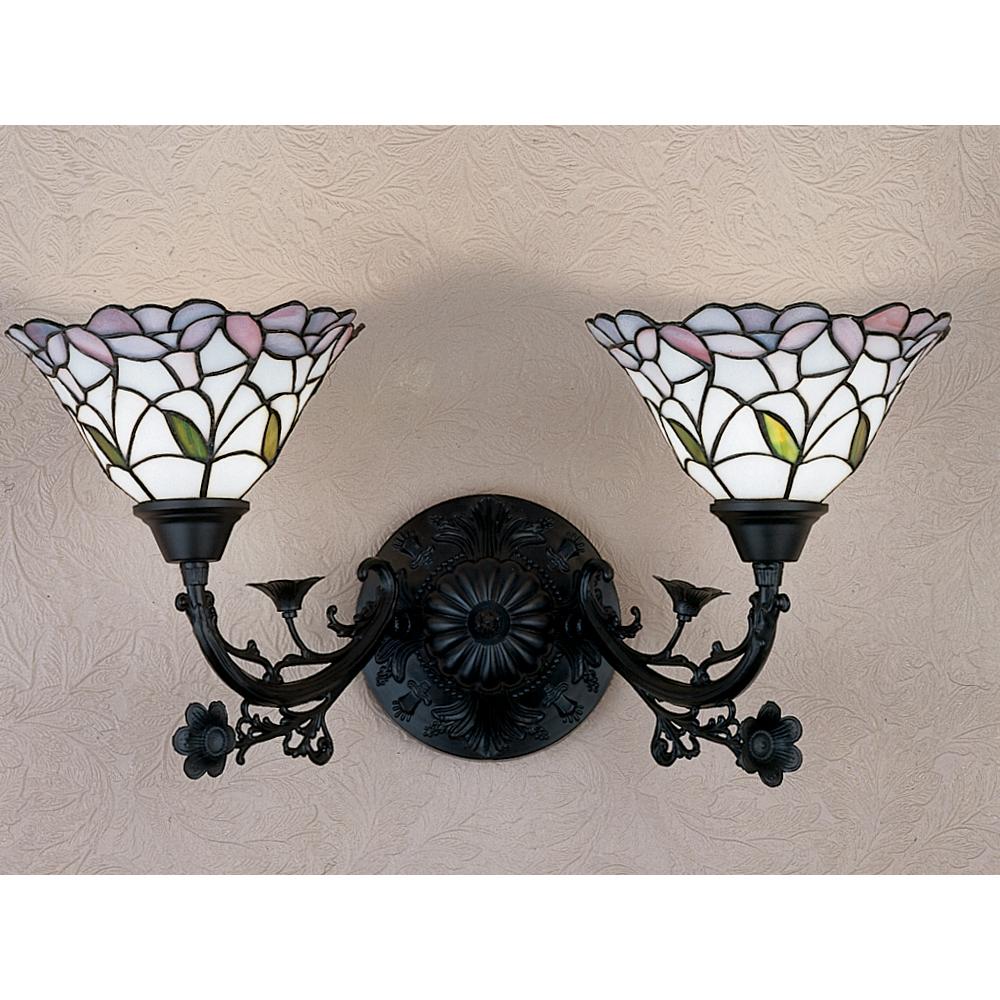12.5" Wide Daffodil Bell 2 Light Wall Sconce. Picture 3
