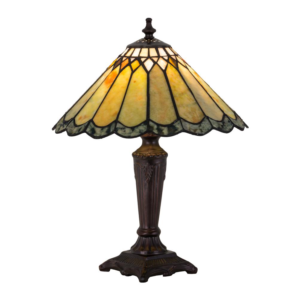 15.5"H Carousel Jadestone Accent Lamp. Picture 1