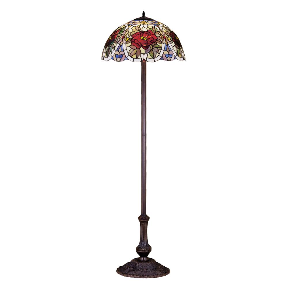 63" High Renaissance Rose Floor Lamp. Picture 1