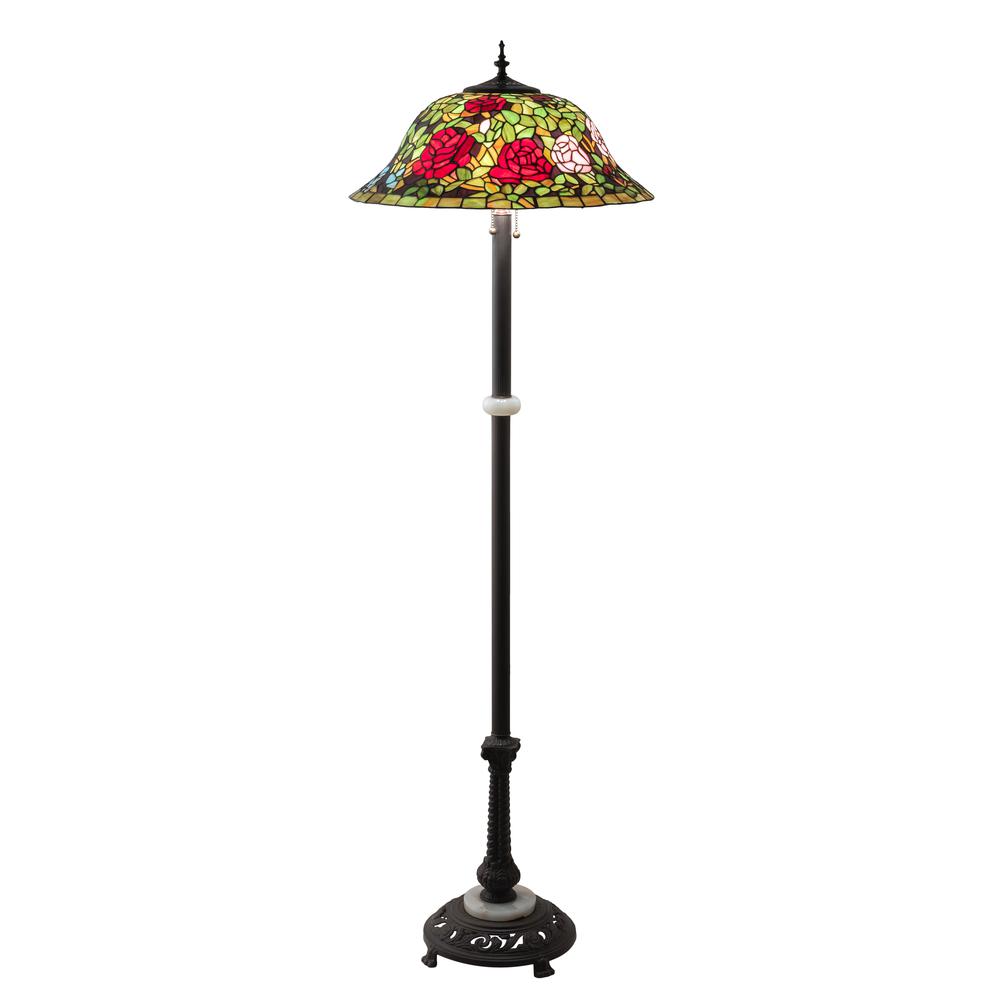62" High Tiffany Rosebush Floor Lamp. Picture 1