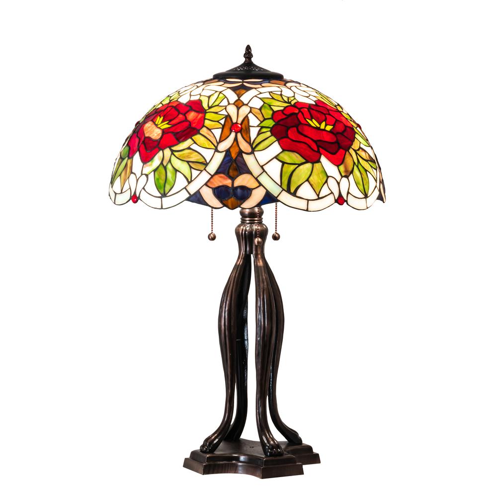 30" High Renaissance Rose Table Lamp. Picture 1