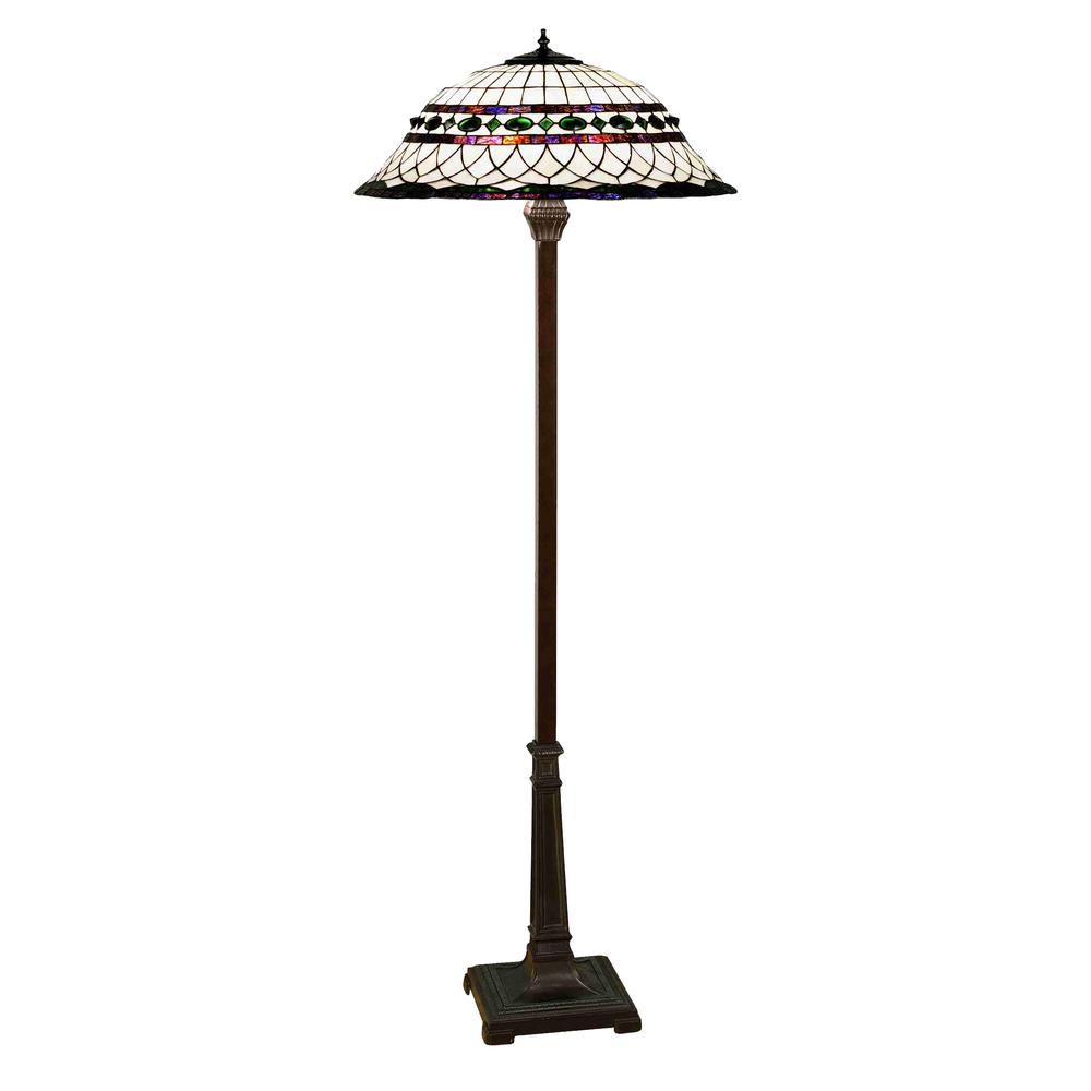 65"H Tiffany Roman Floor Lamp. Picture 1