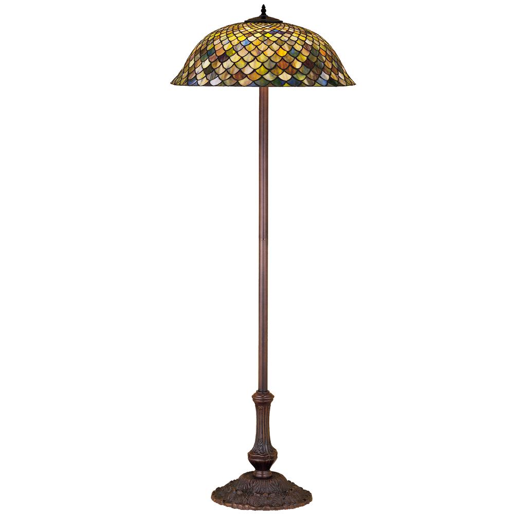 63"H Tiffany Fishscale Floor Lamp. Picture 2