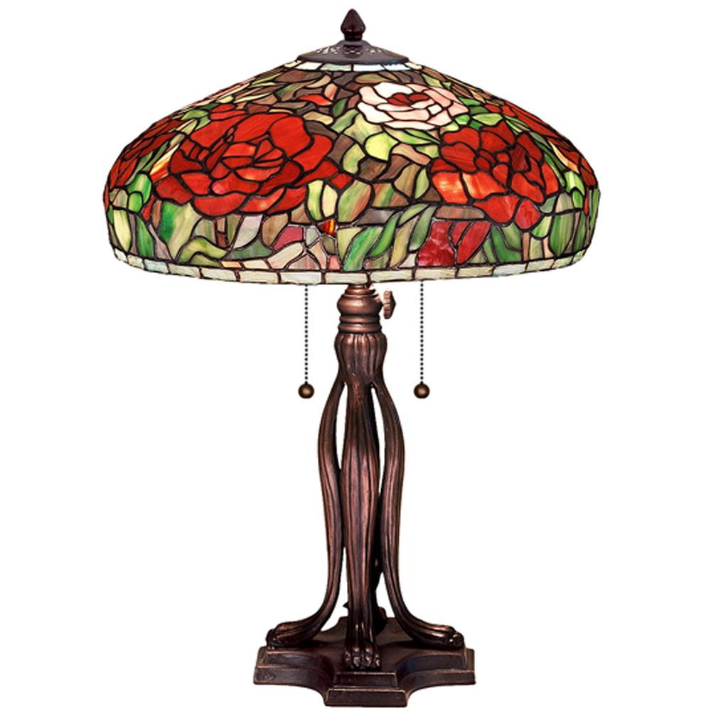 23.5"H Tiffany Peony Table Lamp. Picture 1