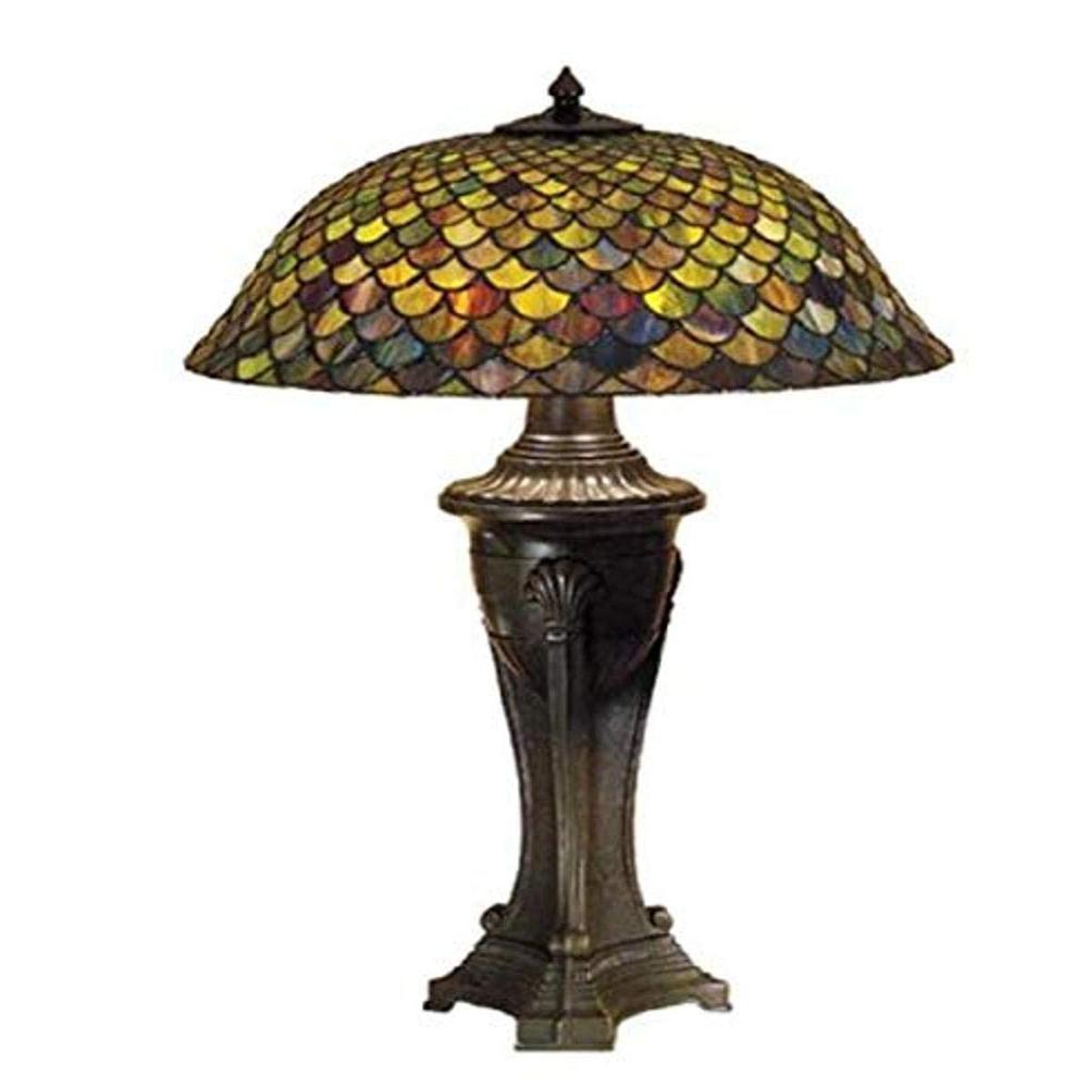 30"H Tiffany Fishscale Table Lamp 31115. Picture 1