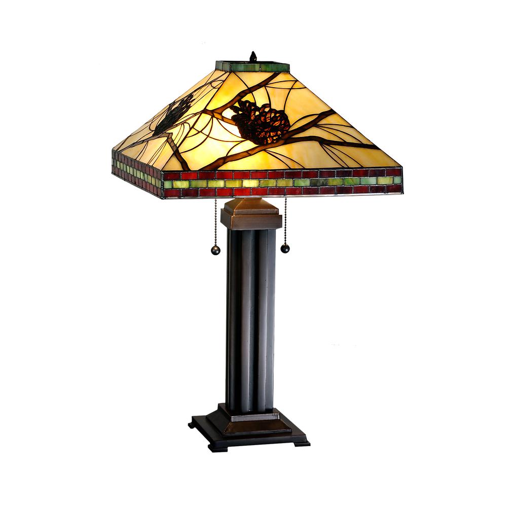 24" High Pinecone Mission Table Lamp. Picture 1