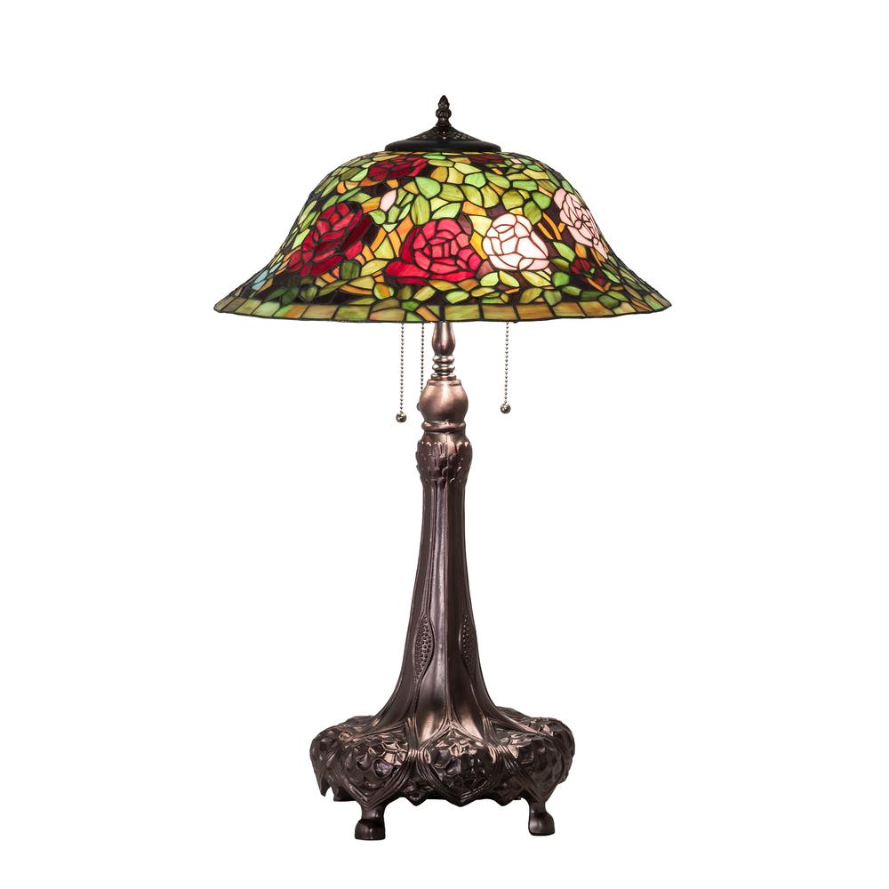 31" High Tiffany Rosebush Table Lamp. Picture 1