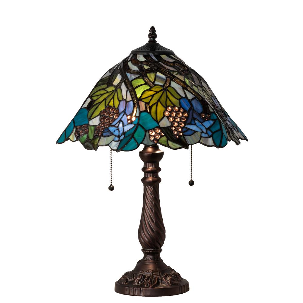 22" High Spiral Grape Table Lamp. Picture 1