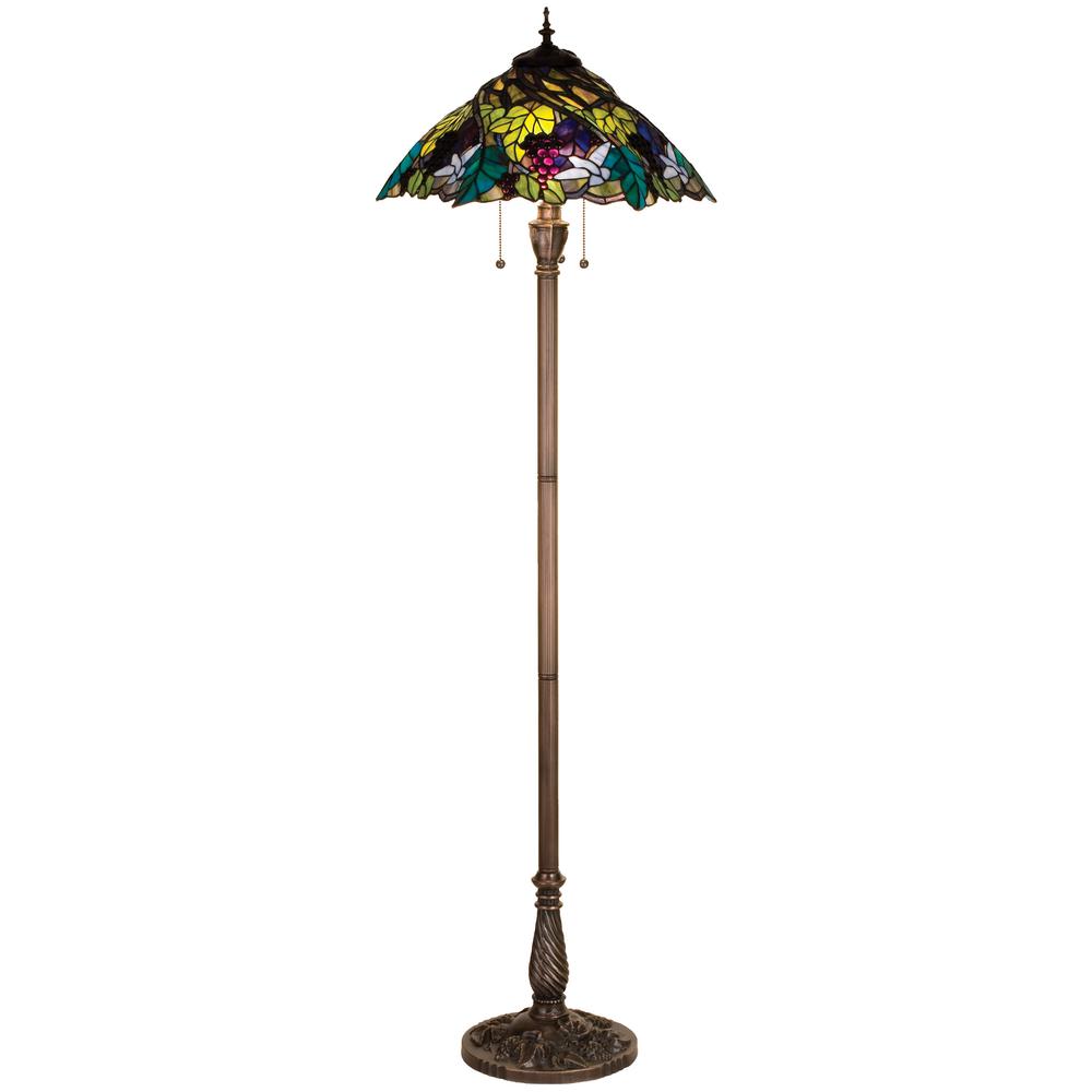 64.5"H Spiral Grape Floor Lamp. Picture 1
