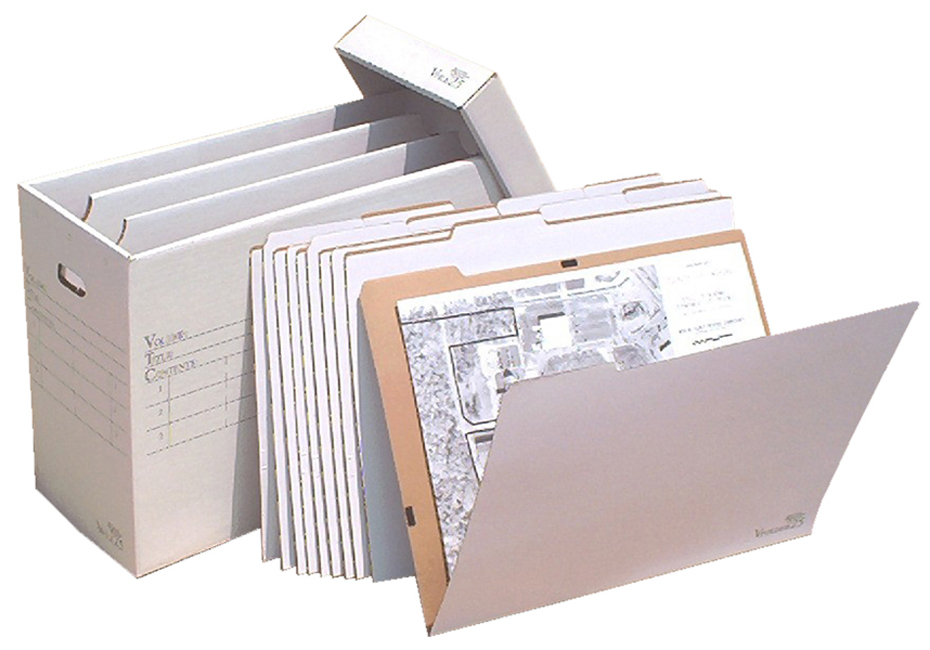 VFile25 W/10 VFolder25, Vertical Flat File System Filing Box, Stores Flat Items Up to 18”x24”. The main picture.