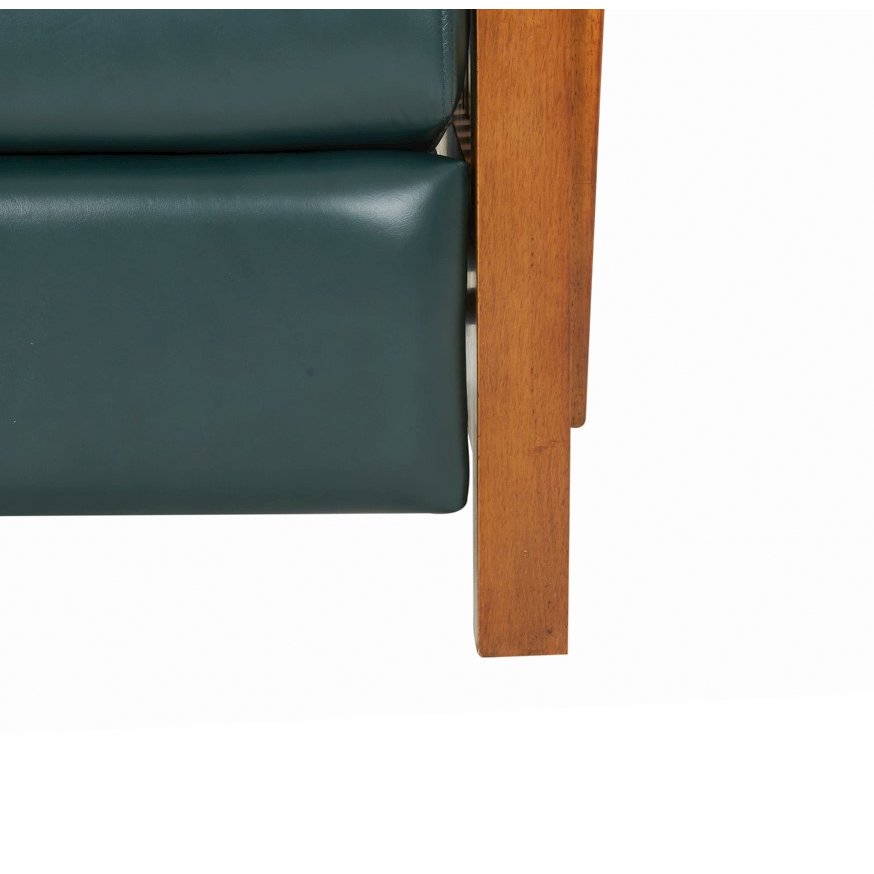 Mission Recliner, Highland Emerald / All Leather. Picture 4
